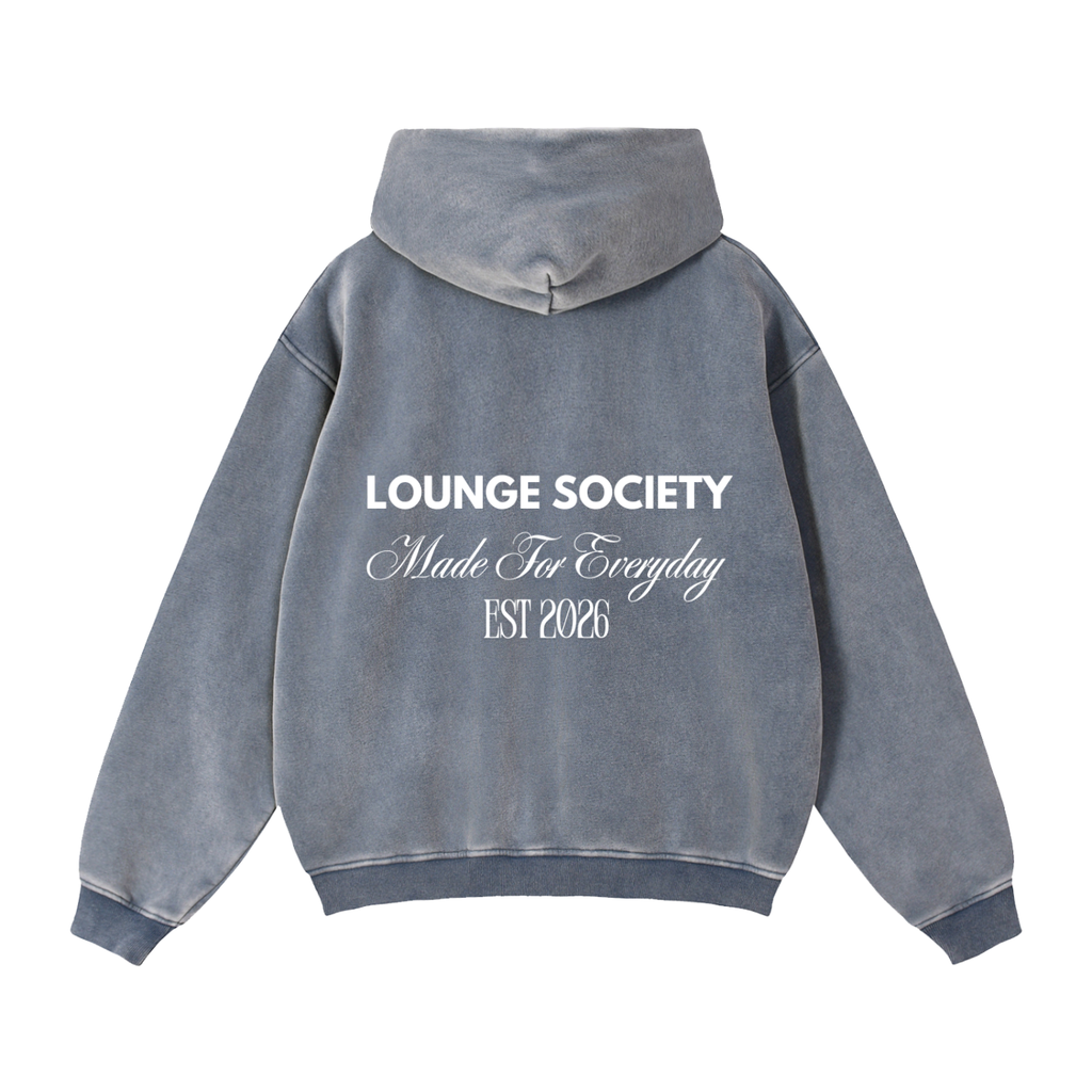 Zip-Through Boxy Fleece Hoodie