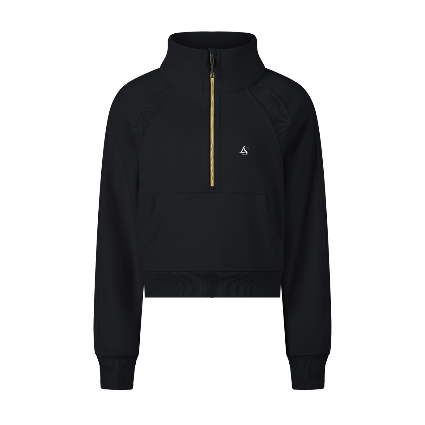 Cropped Half-Zip Sweatshirt