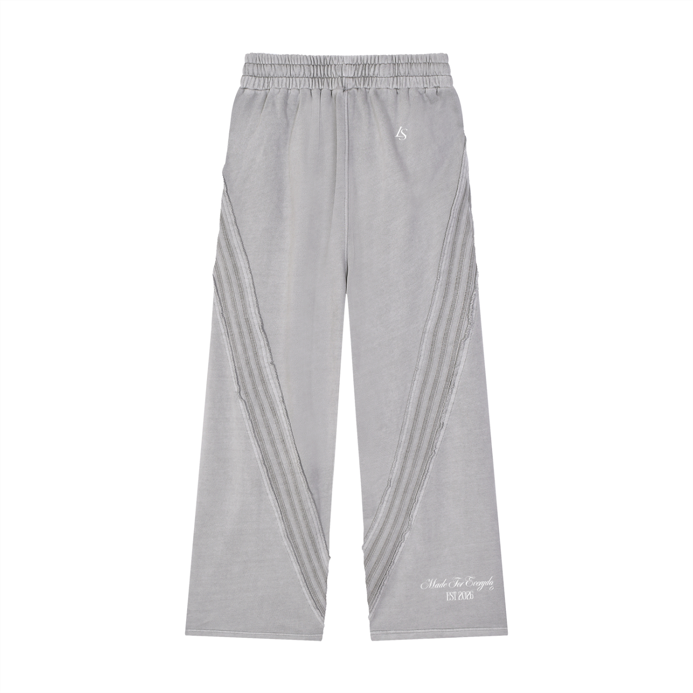 Snow Washed Tape Raw Edge Sweatpants