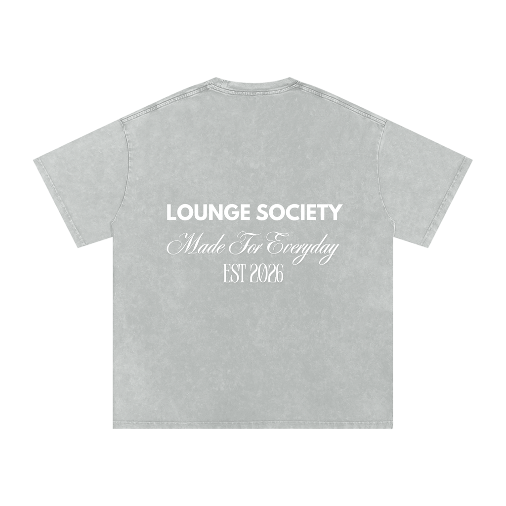 Snow Washed Oversized Cotton T-Shirt