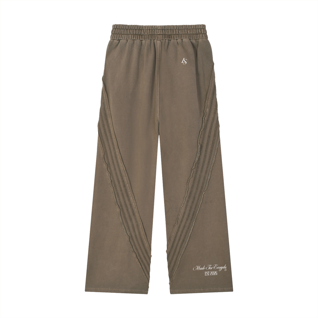 Snow Washed Tape Raw Edge Sweatpants