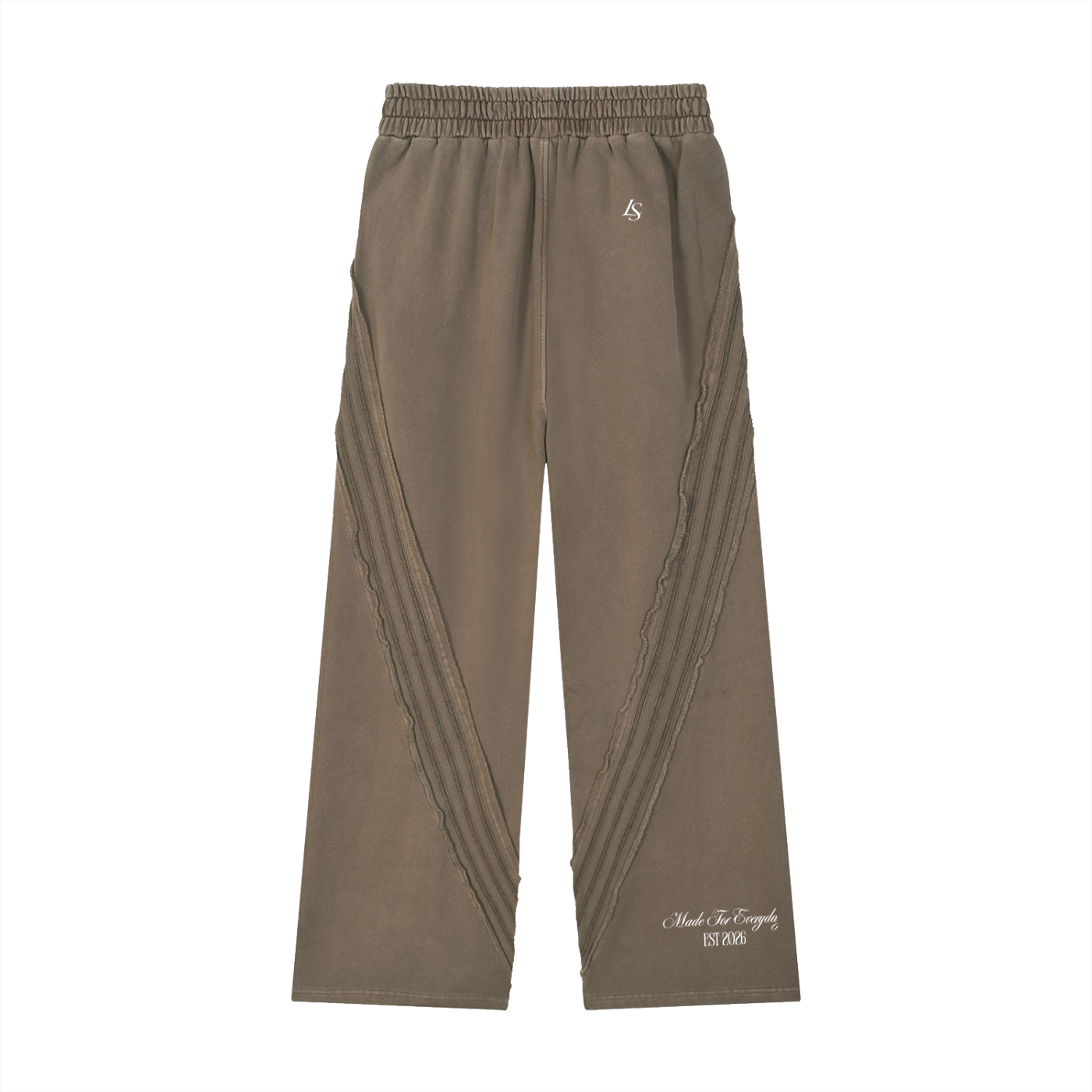 Snow Washed Tape Raw Edge Sweatpants