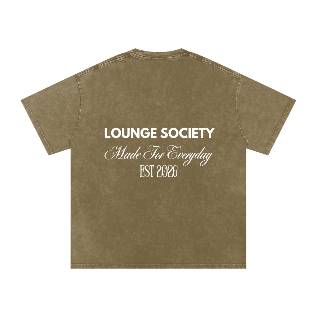 Snow Washed Oversized Cotton T-Shirt