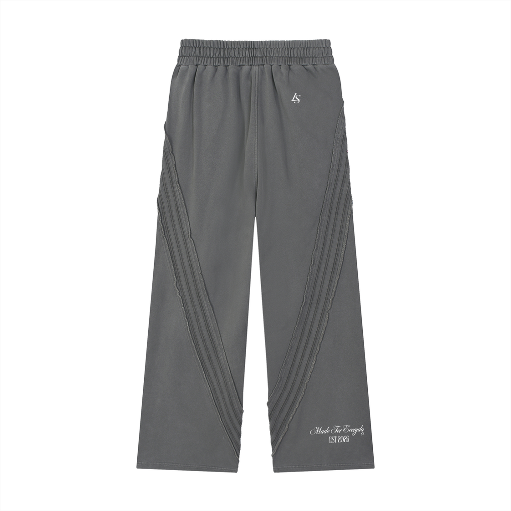 Snow Washed Tape Raw Edge Sweatpants