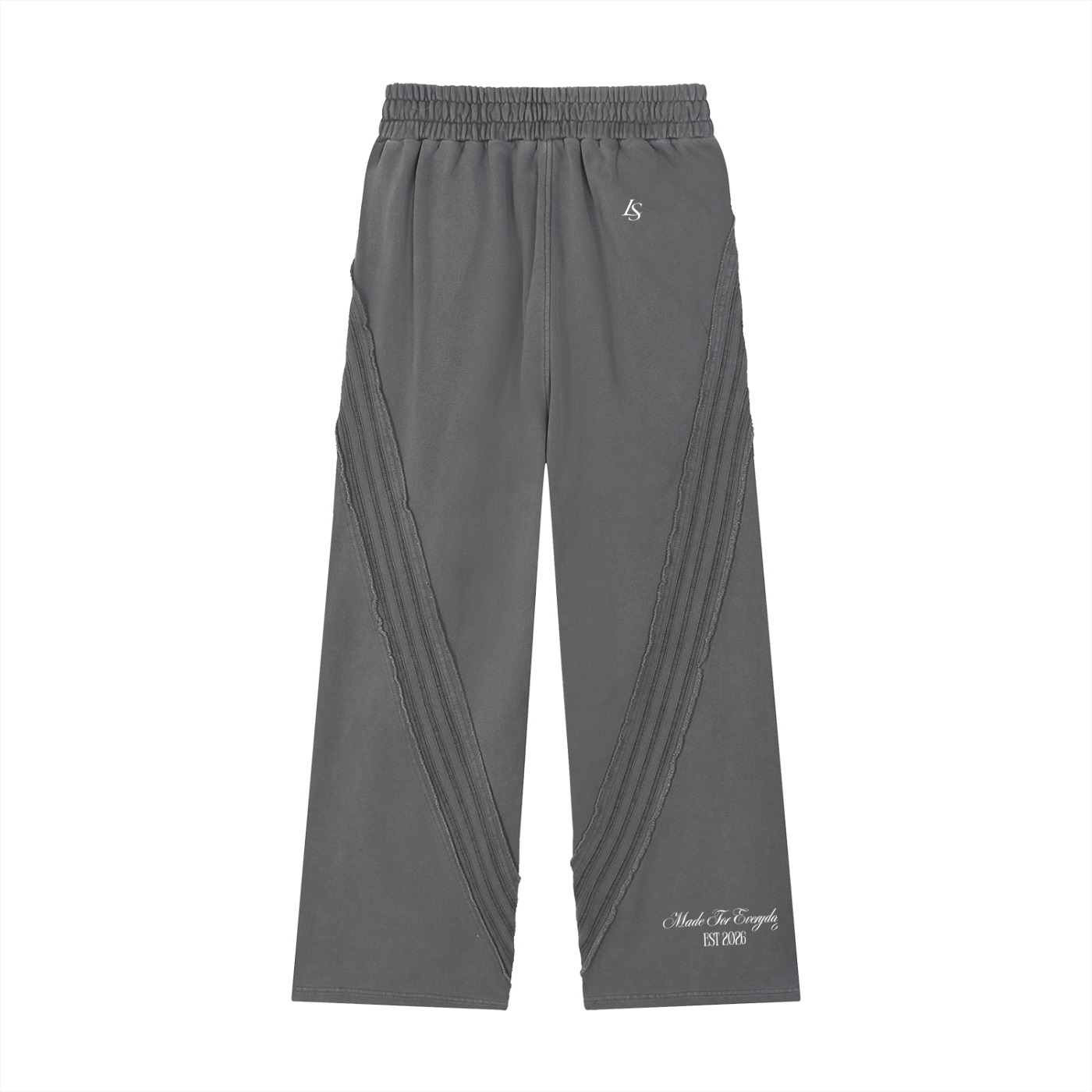 Snow Washed Tape Raw Edge Sweatpants