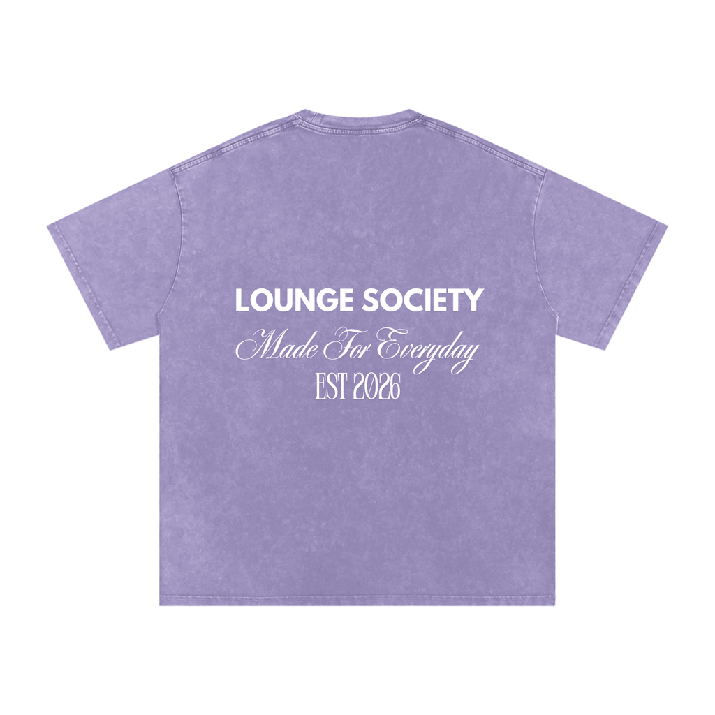 Snow Washed Oversized Cotton T-Shirt