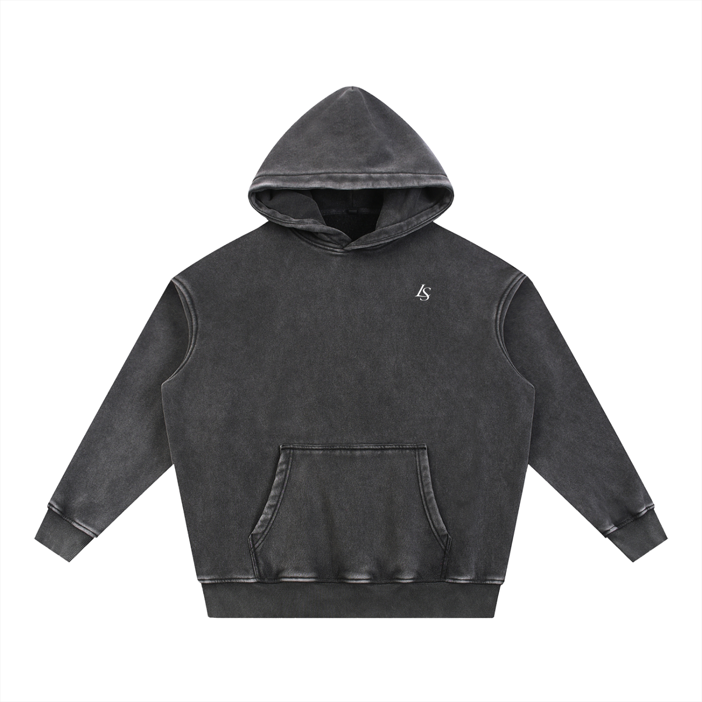 Snow Wash Fleece Oversize Hoodie