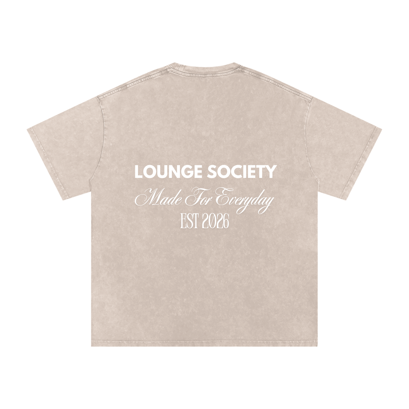 Snow Washed Oversized Cotton T-Shirt
