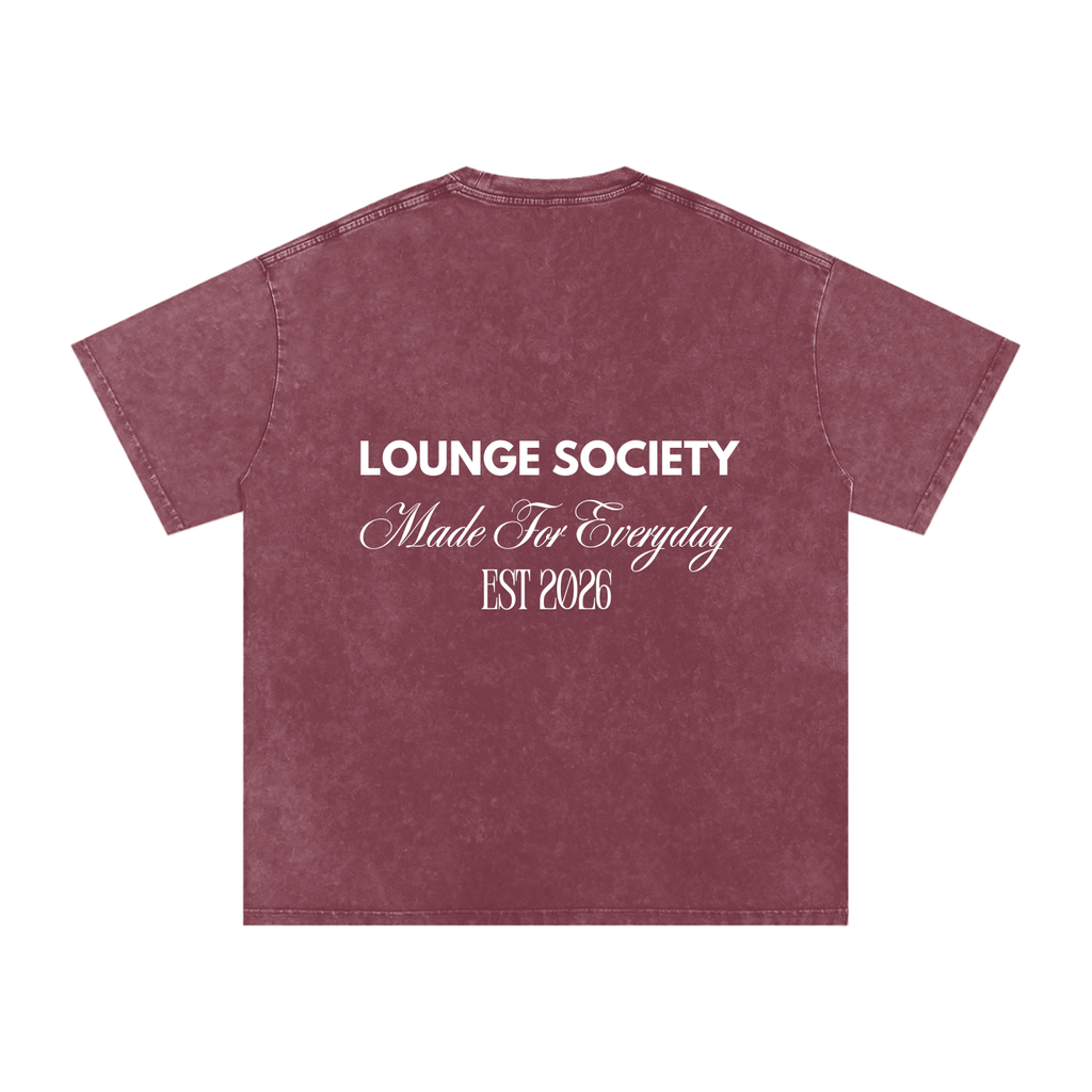 Snow Washed Oversized Cotton T-Shirt