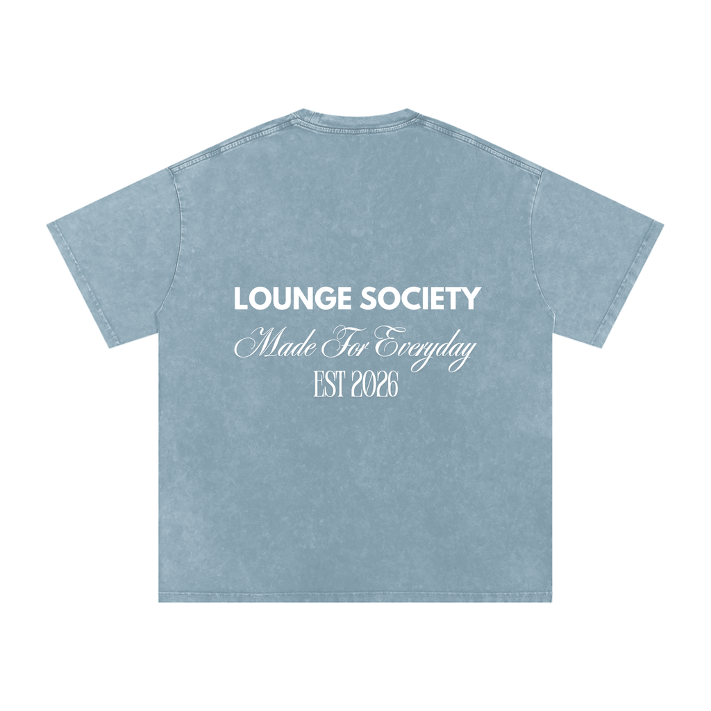Snow Washed Oversized Cotton T-Shirt
