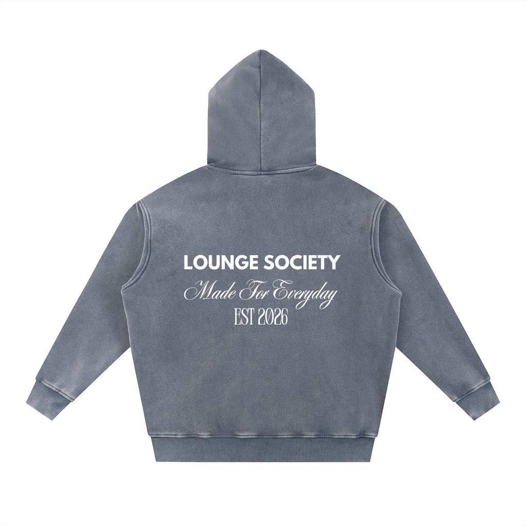 Snow Wash Fleece Oversize Hoodie